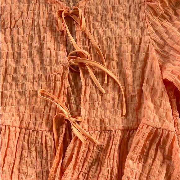 SHEIN Orange Textured Blouse - Picture 2 of 2